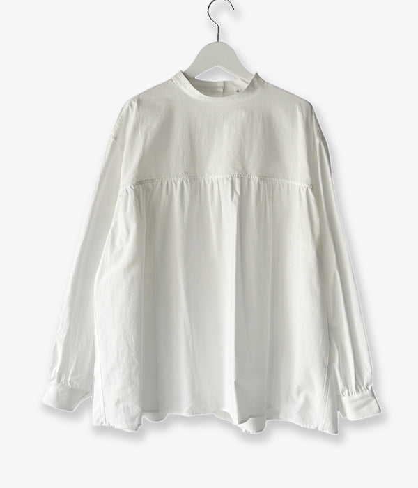 holk/BACK BUTTON BLOUSE (WHITE)