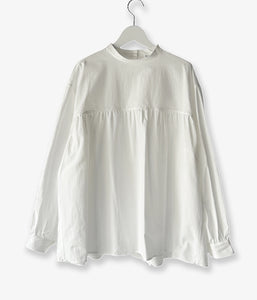 holk/BACK BUTTON BLOUSE (WHITE)