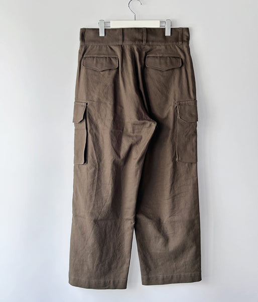 blurhms ROOTSTOCK/COTTON SERGE 47 PANTS (KhakiBrown)