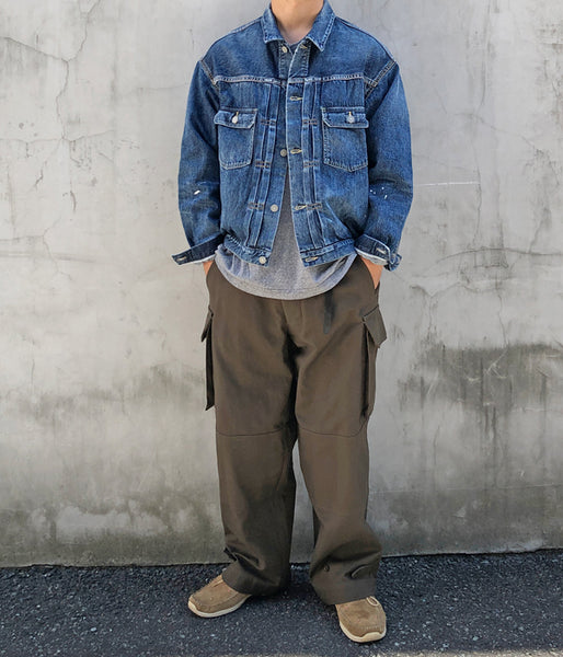 blurhms ROOTSTOCK/COTTON SERGE 47 PANTS (KhakiBrown)