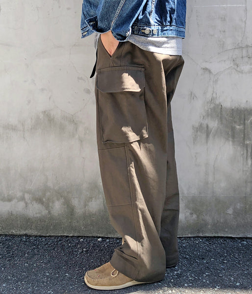 blurhms ROOTSTOCK/COTTON SERGE 47 PANTS (KhakiBrown)