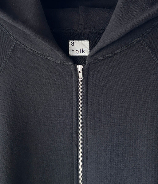 holk/FULL ZIP HOODIE (BLACK)