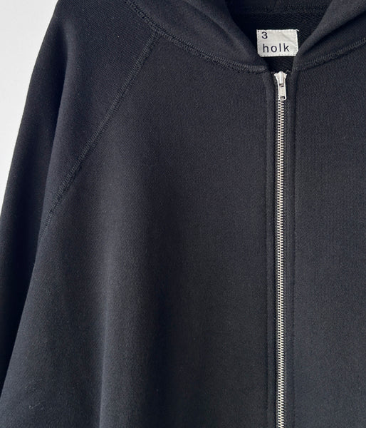 holk/FULL ZIP HOODIE (BLACK)