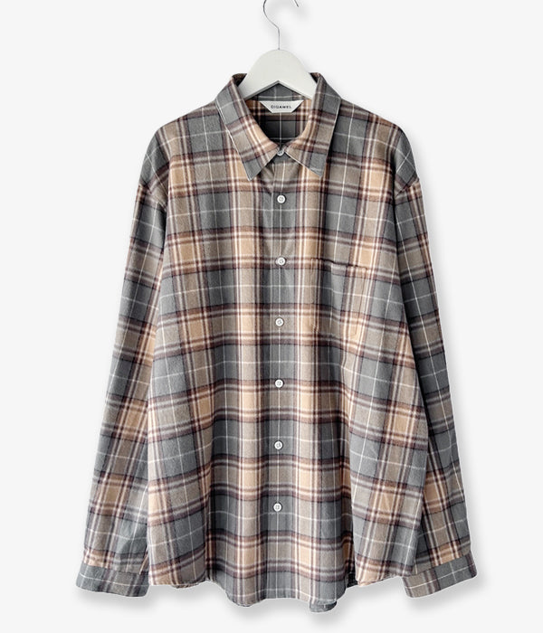 DIGAWEL/CHECK SHIRT (GENERIC) (GRAY/BEG)