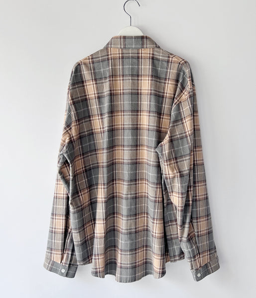 DIGAWEL/CHECK SHIRT (GENERIC) (GRAY/BEG)