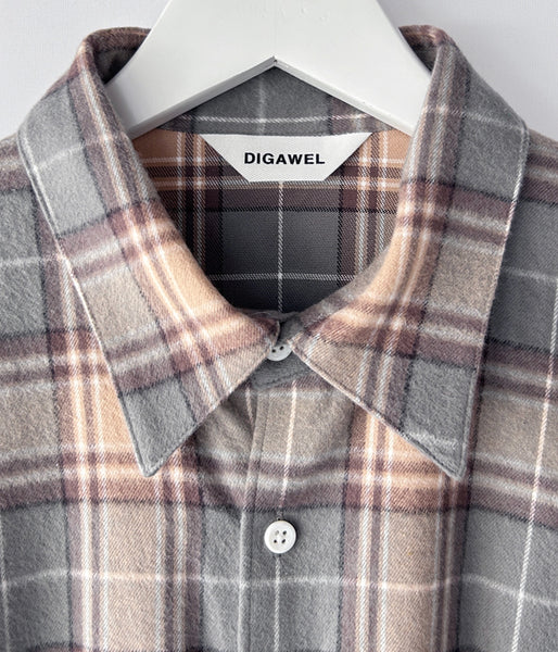 DIGAWEL/CHECK SHIRT (GENERIC) (GRAY/BEG)