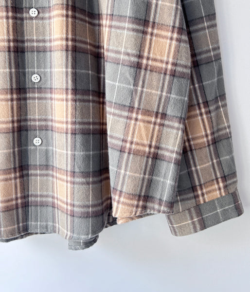 DIGAWEL/CHECK SHIRT (GENERIC) (GRAY/BEG)