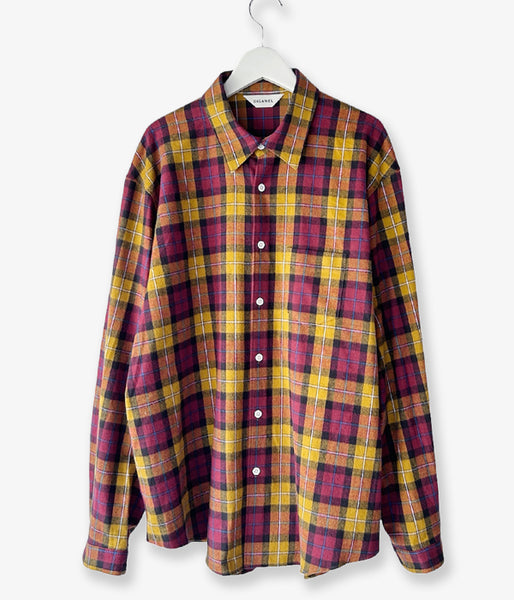 DIGAWEL/CHECK SHIRT (GENERIC) (BROWN/OCHER)