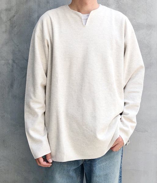 blurhms ROOTSTOCK/ROUGH&SMOOTH THERMAL OVER NECK LS (HEATHER OATMEAL)