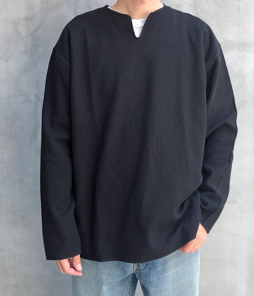 blurhms ROOTSTOCK/ROUGH&SMOOTH THERMAL OVER NECK LS (BLACK)