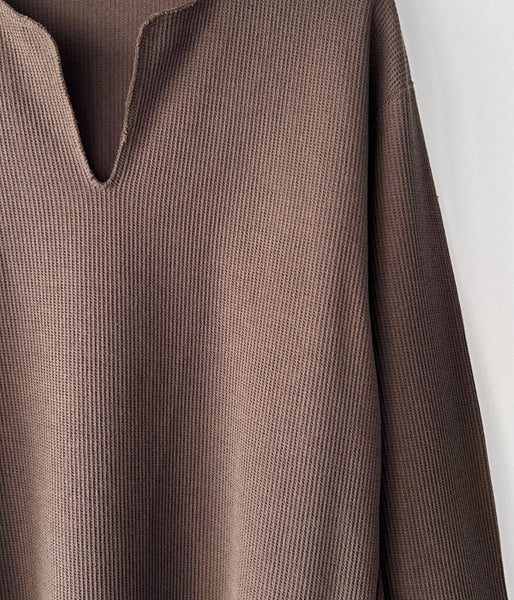 blurhms ROOTSTOCK/ROUGH&SMOOTH THERMAL OVER NECK DRESS L/S (KhakiBrown)