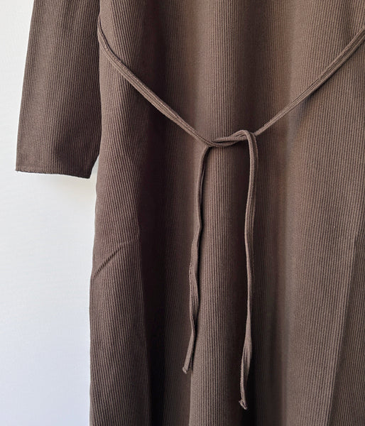 blurhms ROOTSTOCK/ROUGH&SMOOTH THERMAL OVER NECK DRESS L/S (KhakiBrown)