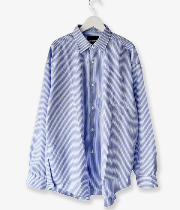 Goldwin/STRIPED OVERSIZED SHIRT (SAXE STRIPE)