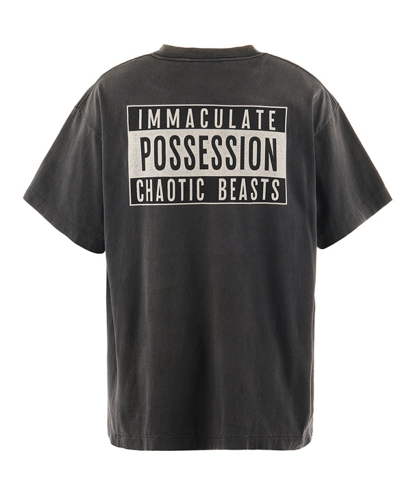 トップス SAINT MICHAEL CP_SS TEE SMILE BLACK SAINT MICHAEL/CP_SS TEE/SMILE/BLACK