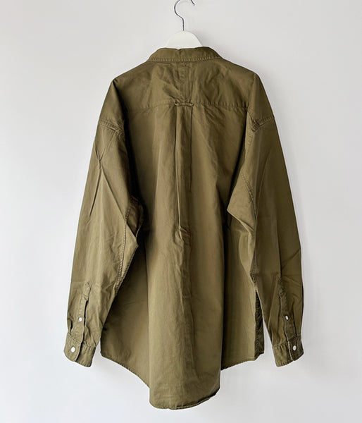 DESCENDANT/KENNEDY’S TWILL LS SHIRT (OLIVE DRAB)