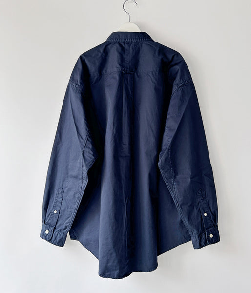 DESCENDANT/KENNEDY’S TWILL LS SHIRT (NAVY)