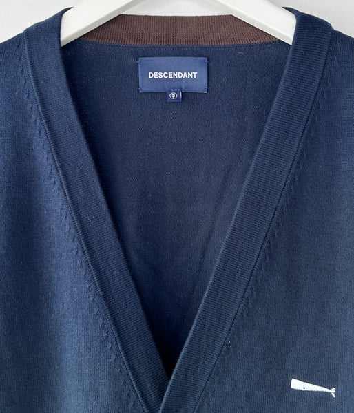 DESCENDANT/NURSE KNIT CARDIGAN (NAVY)