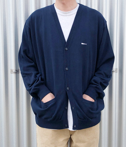 DESCENDANT/NURSE KNIT CARDIGAN (NAVY)