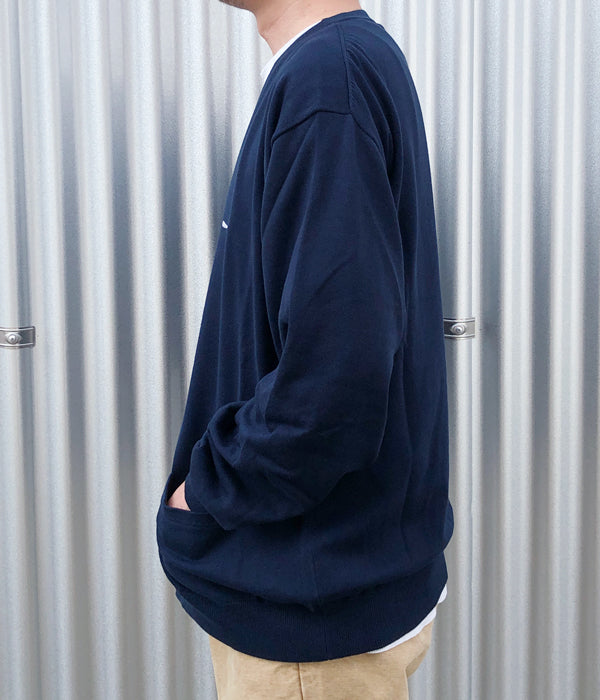 DESCENDANT/NURSE KNIT CARDIGAN (NAVY)
