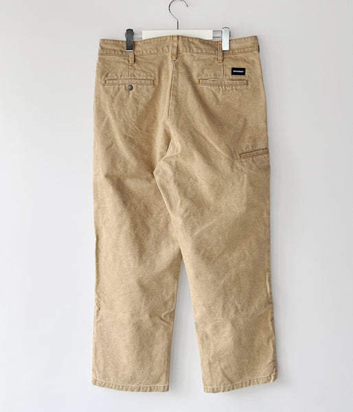 DESCENDANT/DET DOUBLE KNEE TROUSERS (BEIGE)