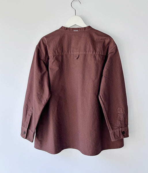 MHL./SOFT HOPSACK P/O SHIRT WOMENS (BROWN)