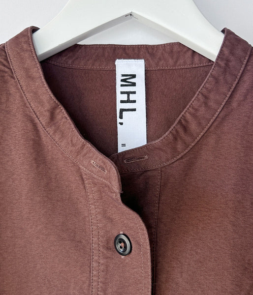 MHL./SOFT HOPSACK P/O SHIRT WOMENS (BROWN)