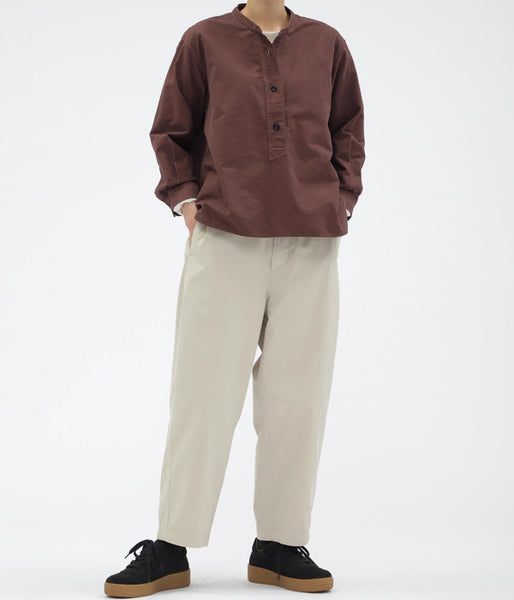 MHL./SOFT HOPSACK P/O SHIRT WOMENS (BROWN)