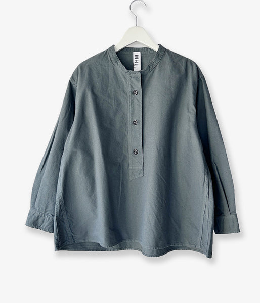 MHL./SOFT HOPSACK P/O SHIRT WOMENS (MID BLUE)