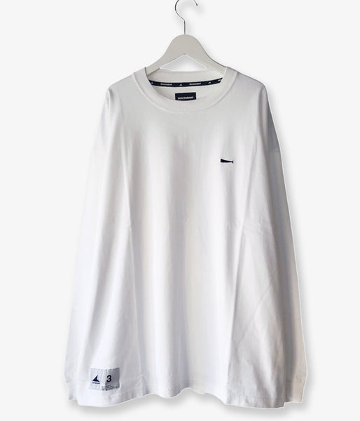 DESCENDANT/CACHALOT ORGANIC COTTON STRIP LS (WHITE)