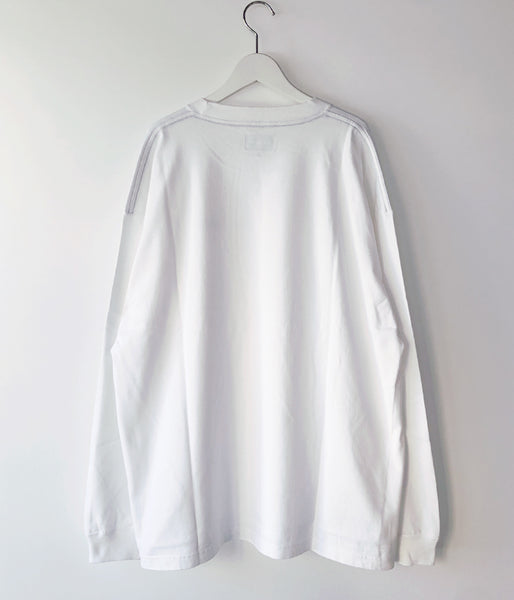 DESCENDANT/CACHALOT ORGANIC COTTON STRIP LS (WHITE)