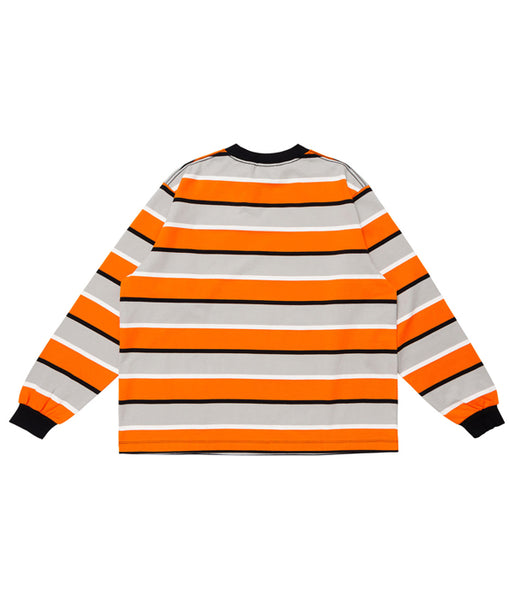 LQQK Studio/L/S RUGBY WEIGHT BORDER TEE BOX LOGO (ORANGE)