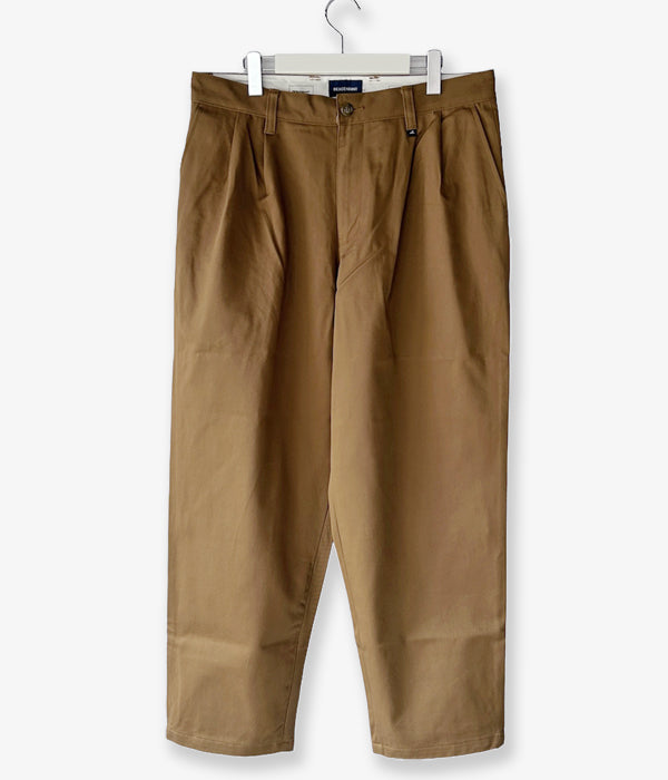 DESCENDANT/DC-3 ORGANIC COTTON TWILL TROUSERS (KhaKee)