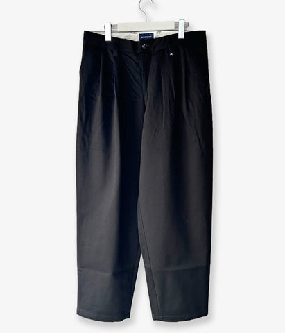 DESCENDANT/DC-3 ORGANIC COTTON TWILL TROUSERS (BLACK)