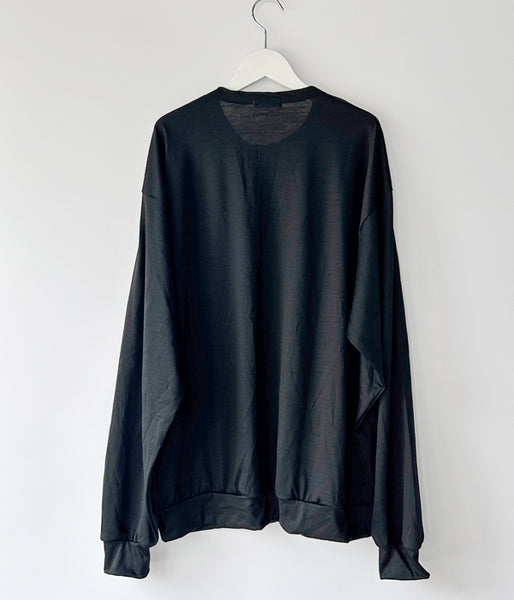 INTERIM/EXTRA FINE MERINO WOOL JERSEY HENRY (BLACK)