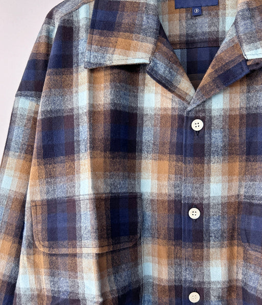 DESCENDANT/MILPITAS PLAID LS SHIRT (BROWN)