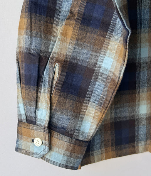 DESCENDANT/MILPITAS PLAID LS SHIRT (BROWN)