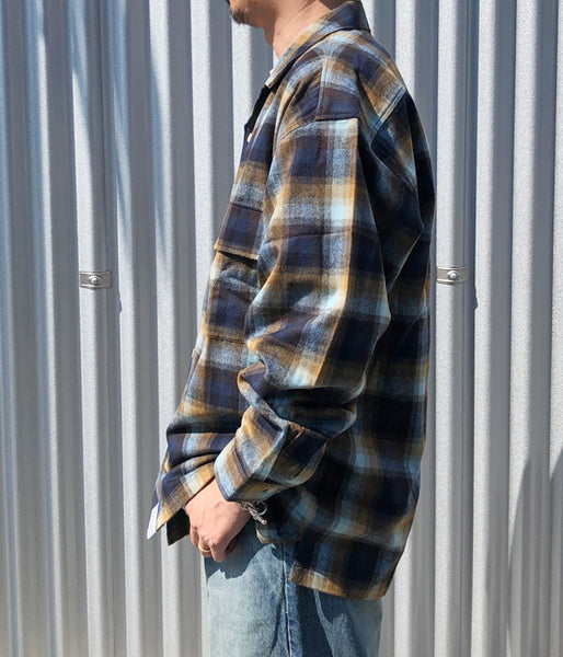 DESCENDANT/MILPITAS PLAID LS SHIRT (BROWN)