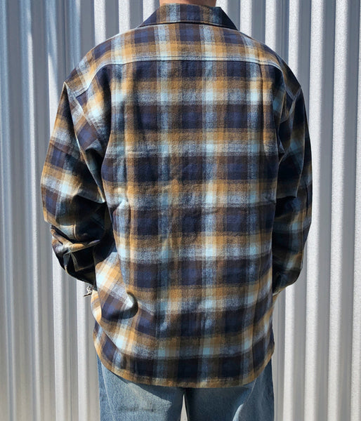 DESCENDANT/MILPITAS PLAID LS SHIRT (BROWN)