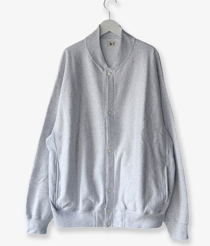 blurhms ROOTSTOCK/SOFT&HARD SWEAT SNAP CARDIGAN (HeatherWhite)