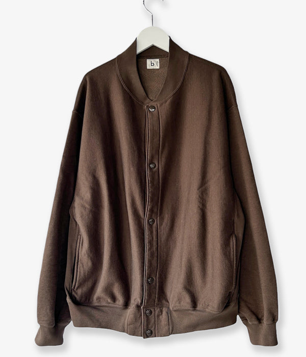 blurhms ROOTSTOCK/SOFT&HARD SWEAT SNAP CARDIGAN (KhakiBrown)