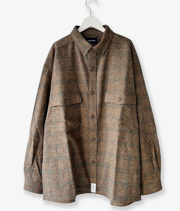 DESCENDANT/VANNING PLAID LS SHIRT (BROWN)