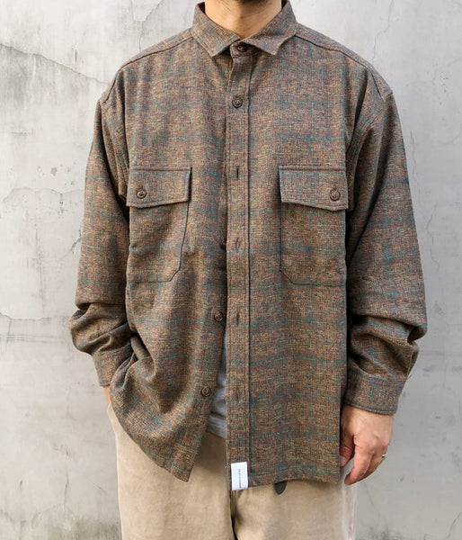 DESCENDANT/VANNING PLAID LS SHIRT (BROWN)