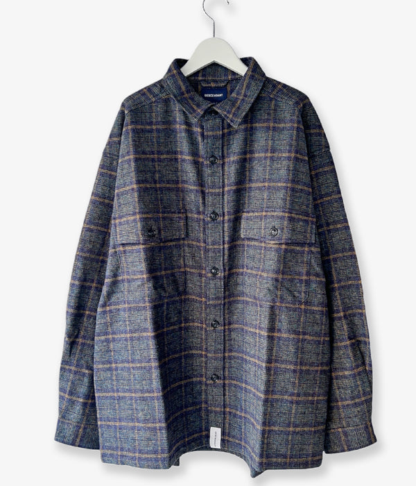 DESCENDANT/VANNING PLAID LS SHIRT (NAVY)