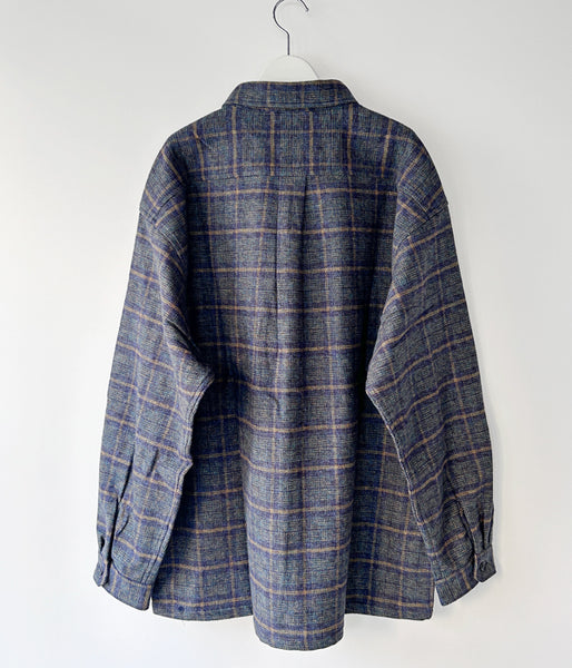 DESCENDANT/VANNING PLAID LS SHIRT (NAVY)