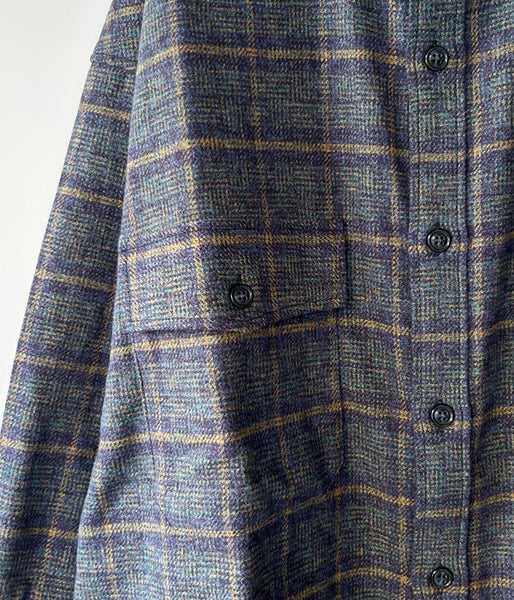 DESCENDANT/VANNING PLAID LS SHIRT (NAVY)