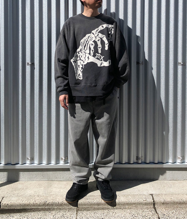 トップス CREW NECK SWEAT SHIRT BONE SAINT / BLACK SAINT MICHAEL/CREW SWT/BONE SAINT/BLACK
