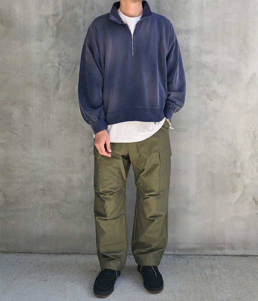 INTERIM/VINTAGE FADE HALF ZIP COLLAR SWEAT SHIRT (NASU)