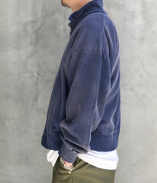 INTERIM/VINTAGE FADE HALF ZIP COLLAR SWEAT SHIRT (NASU)