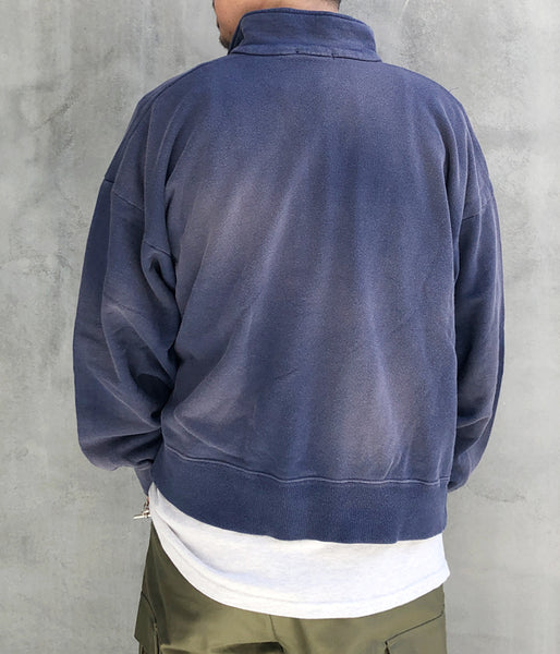 INTERIM/VINTAGE FADE HALF ZIP COLLAR SWEAT SHIRT (NASU)