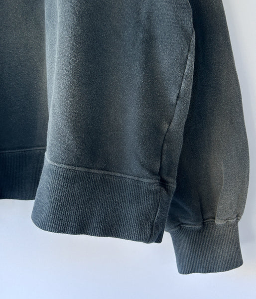 INTERIM/VINTAGE FADE HALF ZIP COLLAR SWEAT SHIRT (SUMI)